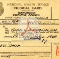 NHS Card - John Tomlinson 1952